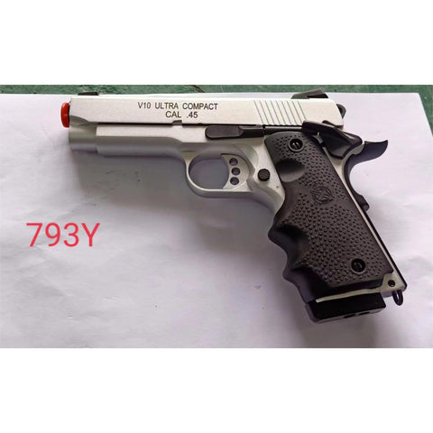 Pre-order DOUBLE BELL 793Y V10 ULTRA COMPACT CAL.45 Gel blaster Gas POWERED Blowback(Silver)