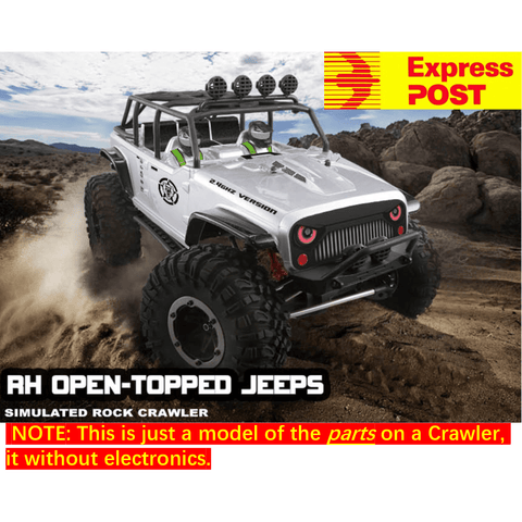 AU Store Remo hobby 1/10 4WD ORV Brushed Rock Crawler OPEN-TOPPED JEEPS Chassis Kit Versions For DIY - iHobby Online