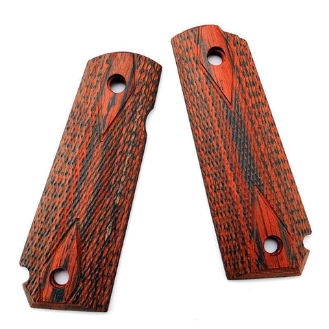 Real Wood Carving Texture Pistol Grip Set for GE 1911 V10 Gas Blowback Pistols With A Set Screw - iHobby Online