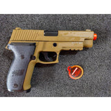 DOUBLE BELL SIG P226 Gel blaster Gas POWERED Blowback (778S TAN) - iHobby Online