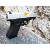 DOUBLE BELL Glock 19 GEN4 Gas Blowback Gel Blaster Full Engraving Resin Frame Edition Green Gas Version (Silver slides) - iHobby Online