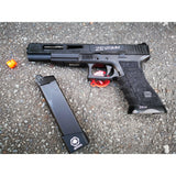 DOUBLE BELL Glock 17L Type ZEVII 9MM Combat Master Custom Gas Blowback Gel Blaster Green Gas Version (Black) - iHobby Online