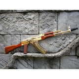 DOUBLE BELL GOLDED AK-47 METAL GEL BLASTER REAL WOOD CLASSIC VERSION - iHobby Online