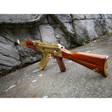 DOUBLE BELL GOLDED AK-47 METAL GEL BLASTER REAL WOOD CLASSIC VERSION - iHobby Online