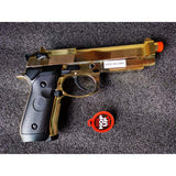 DOUBLE BELL Beretta M92 A1 M9 Gel blaster Gas POWERED Blowback (Golden Chrome) - iHobby Online