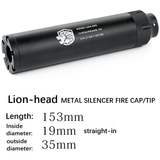 Lion-head Metal Suppressor Silencer (Colour: Black) - iHobby Online
