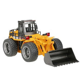 HUINA Toys 1520 1:18 2.4GHz 6CH RC Bulldozer Coaste Alloy Bucket - RTR - DEEP Yellow - iHobby Online