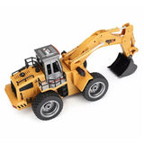 HUINA Toys 1530 1:18 2.4GHz 6CH RC Excavator Coaste Alloy Bucket - RTR - DEEP Yellow - iHobby Online
