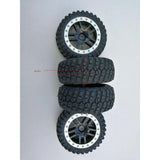 4PCS Wheel Rim & Tires Remo Hobby 1:10 1:8 Short Course RC Truck 12mm Hub P2046