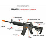 NEW NYLON JINMING GEN9 M4A1-J9 Gel Blaster 2 IN 1 STYLE AUTO MAG-FED ADULT SIZE