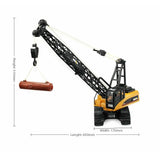 AU Stock HUINA 1572 15-Channel 2.4G 1:14 RC Alloy Crane Truck Auto Demonstration