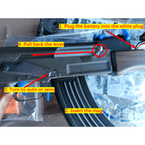NYLON UPGRADED RX AKM-47 V2 GEL BLASTER GEL GUN MAG-FED ADULT SIZE