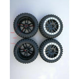 4PCS Wheel Rim & Tires Remo Hobby 1:10 1:8 Short Course RC Truck 12mm Hub P2046